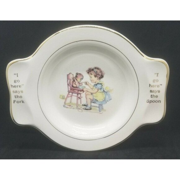 Nursery Toddler Child's Ceramic Bowl Dish The Salem China Co for Intl Silver Co - Picture 1 of 9